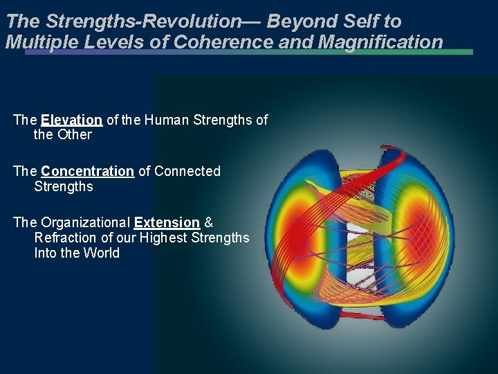 The Strengths-Revolution— Beyond Self to Multiple Levels of Coherence and Magnification The Elevation of