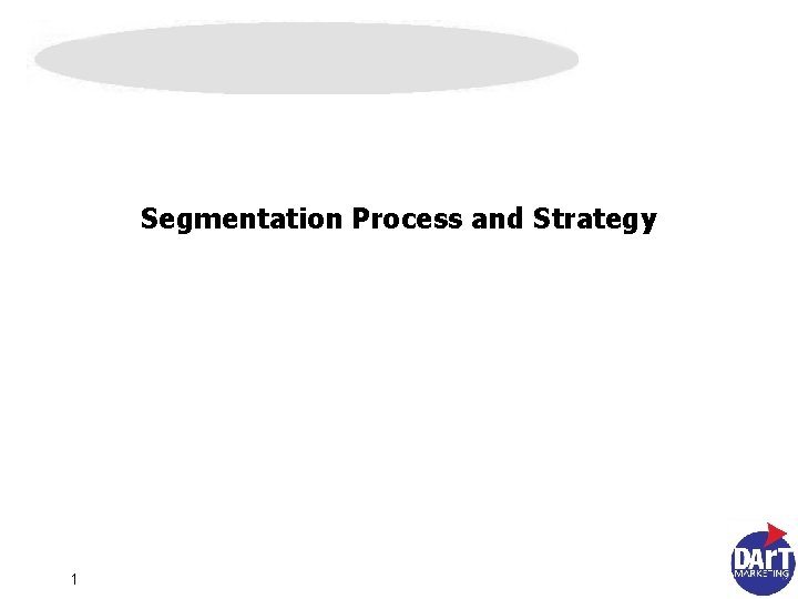 Segmentation Process and Strategy 1 