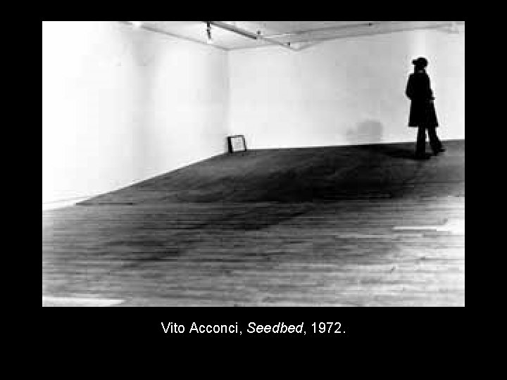 Vito Acconci, Seedbed, 1972. 