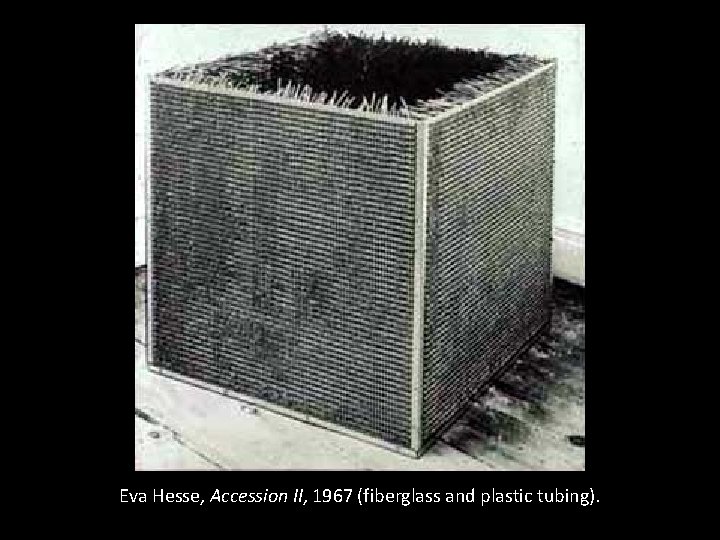 Eva Hesse, Accession II, 1967 (fiberglass and plastic tubing). 