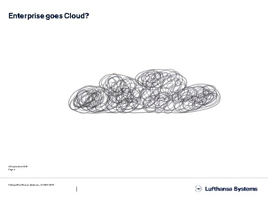 Enterprise goes Cloud? 30 September 2020 Page 4 Fin. Ops @ Lufthansa Systems –