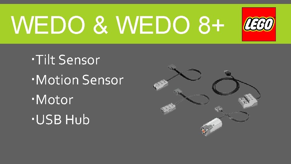 WEDO & WEDO 8+ Tilt Sensor Motion Sensor Motor USB Hub 