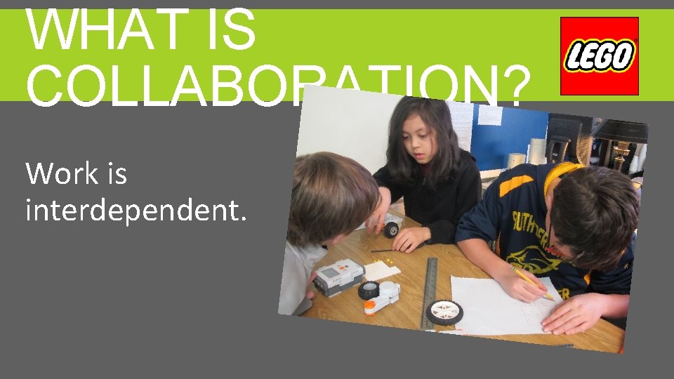 WHAT IS COLLABORATION? Work is interdependent. 