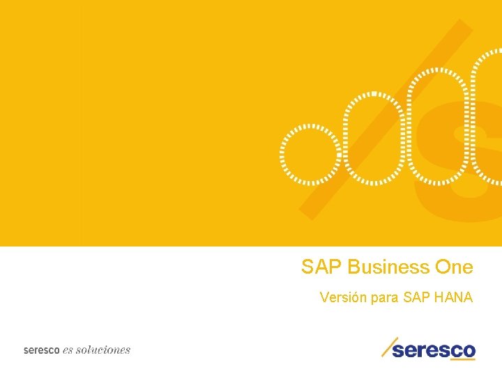 SAP Business One Versión para SAP HANA 