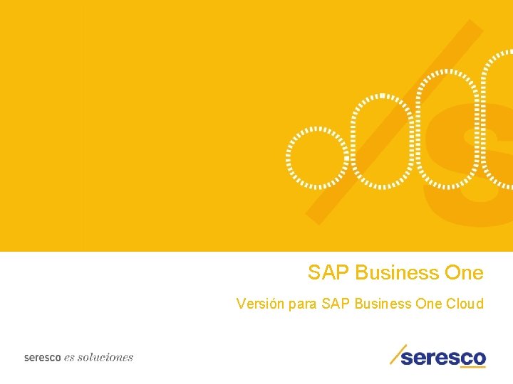 SAP Business One Versión para SAP Business One Cloud 