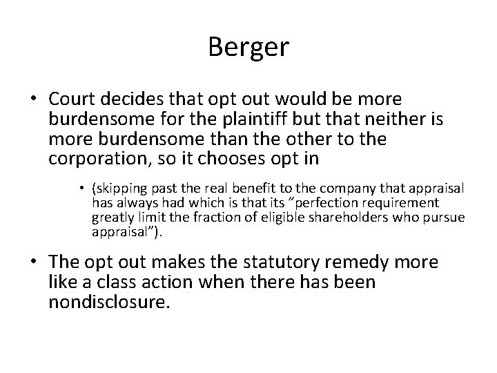 Short form mergers Chapter 10 C Short form