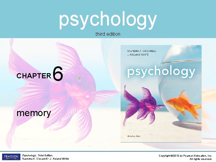 psychology third edition CHAPTER 6 memory Psychology, Third Edition Saundra K. Ciccarelli • J.