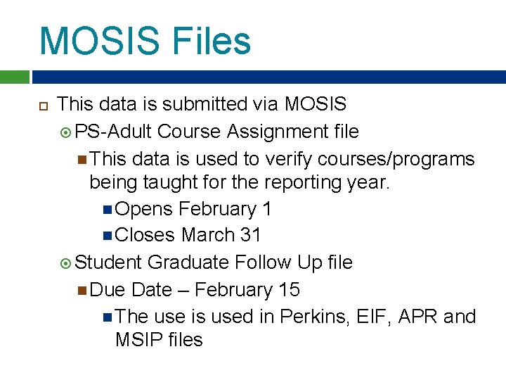 MOSIS Files This data is submitted via MOSIS PS-Adult Course Assignment file This data MOSIS Files This data is submitted via MOSIS PS-Adult Course Assignment file This data