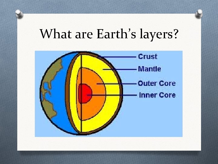 What are Earth’s layers? 