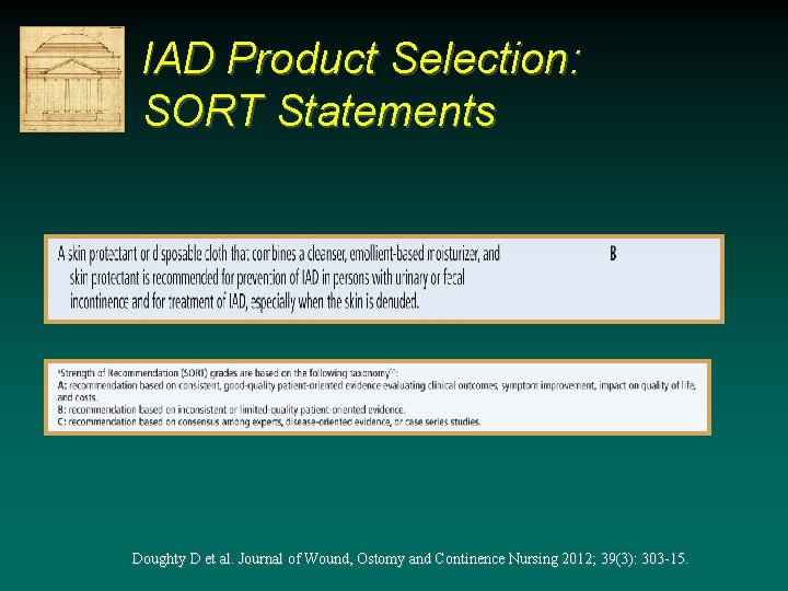 IAD Product Selection: SORT Statements Doughty D et al. Journal of Wound, Ostomy and IAD Product Selection: SORT Statements Doughty D et al. Journal of Wound, Ostomy and