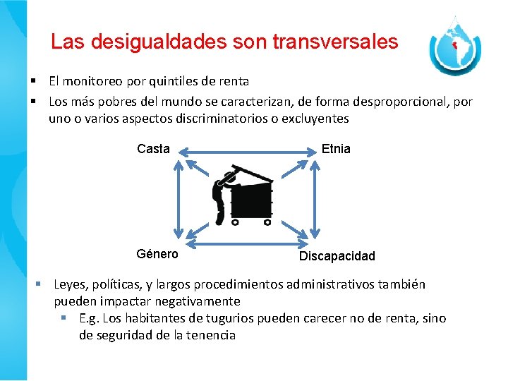 Las desigualdades son transversales § El monitoreo por quintiles de renta § Los más