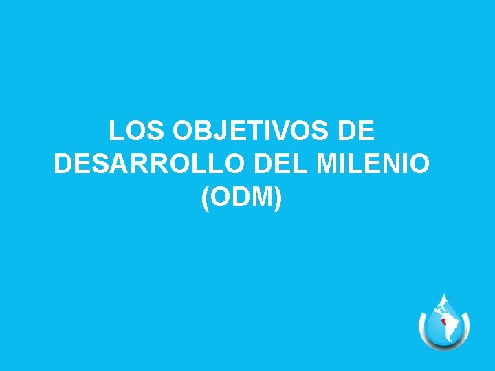 LOS OBJETIVOS DE DESARROLLO DEL MILENIO (ODM) 