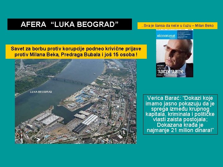 AFERA “LUKA BEOGRAD” . . Sva je šansa da neće u ćuzu – Milan