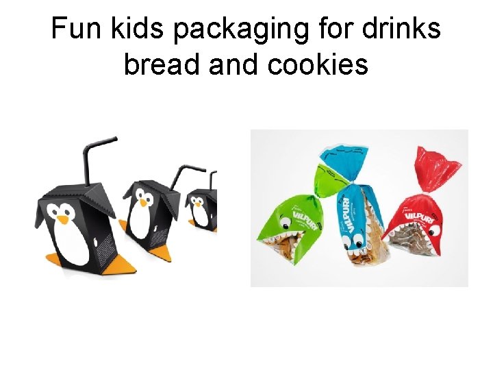 Fun kids packaging for drinks bread and cookies Fun kids packaging for drinks bread and cookies