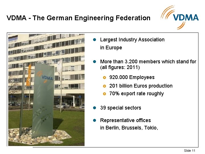 VDMA - The German Engineering Federation l Largest Industry Association in Europe l More