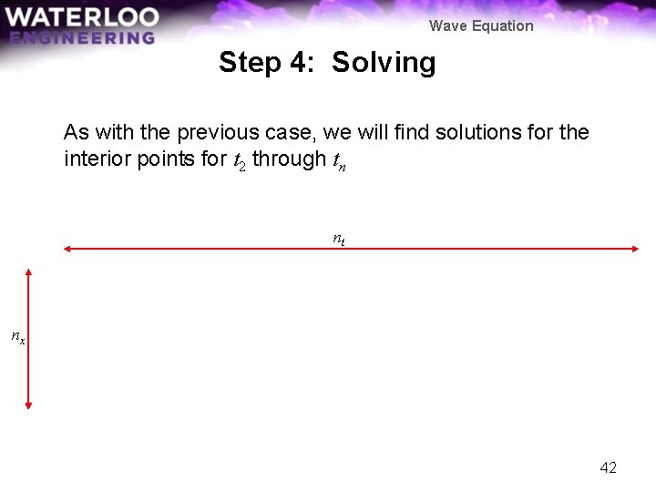 Wave Equation Step 4: Solving As with the previous case, we will find solutions
