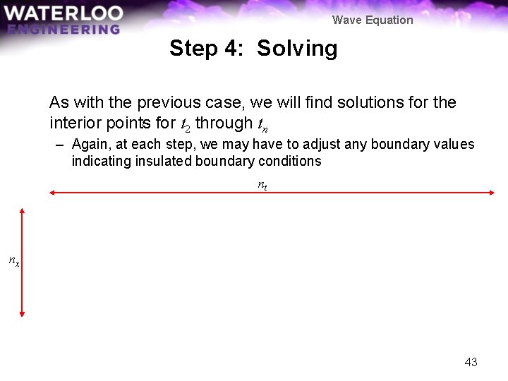 Wave Equation Step 4: Solving As with the previous case, we will find solutions