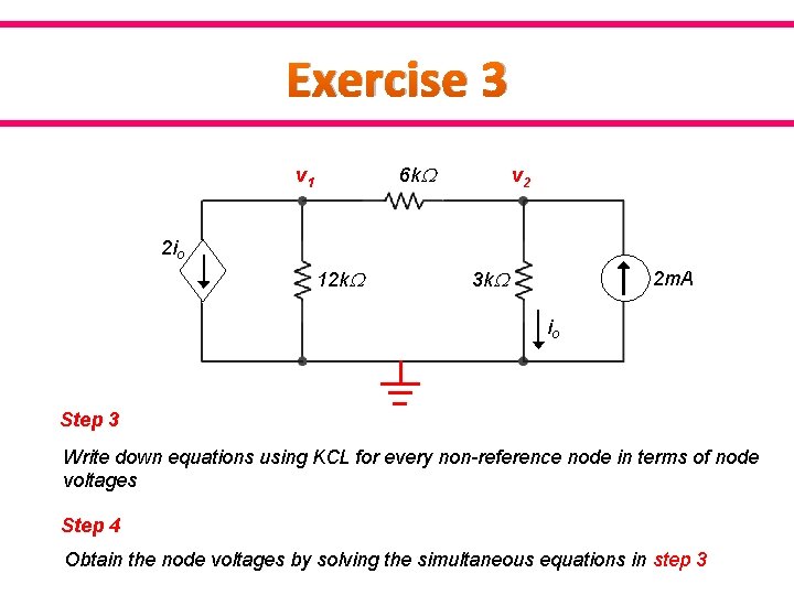 Exercise 3 6 k v 1 v 2 2 io 12 k 3 k