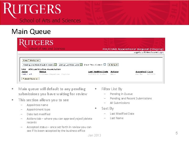 Optional Presentation Title Main Queue • • • Main queue will default to any