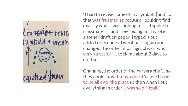 “I had to revise some of my symbols [and] … that was frustrating because