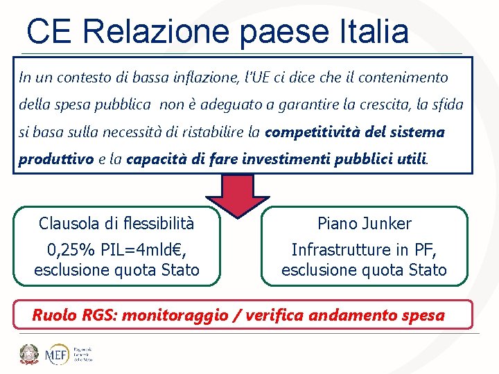 CE Relazione paese Italia In 2016 un contesto di bassa inflazione, l’UE ci dice