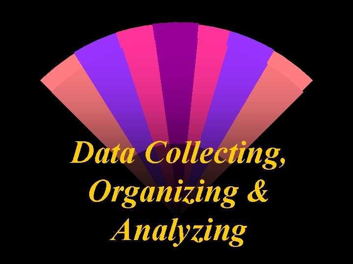 Data Collecting, Organizing & Analyzing 