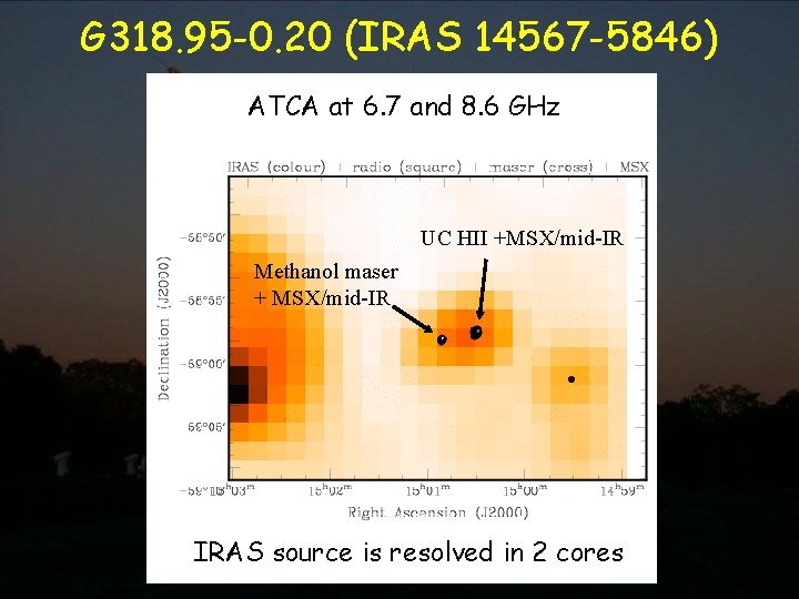 G 318. 95 -0. 20 (IRAS 14567 -5846) ATCA at 6. 7 and 8.