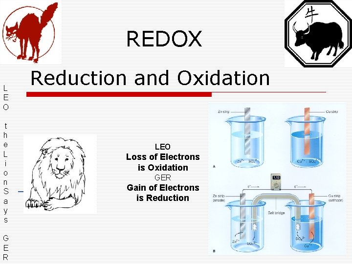 REDOX Reduction and Oxidation L E O t h e L i o n