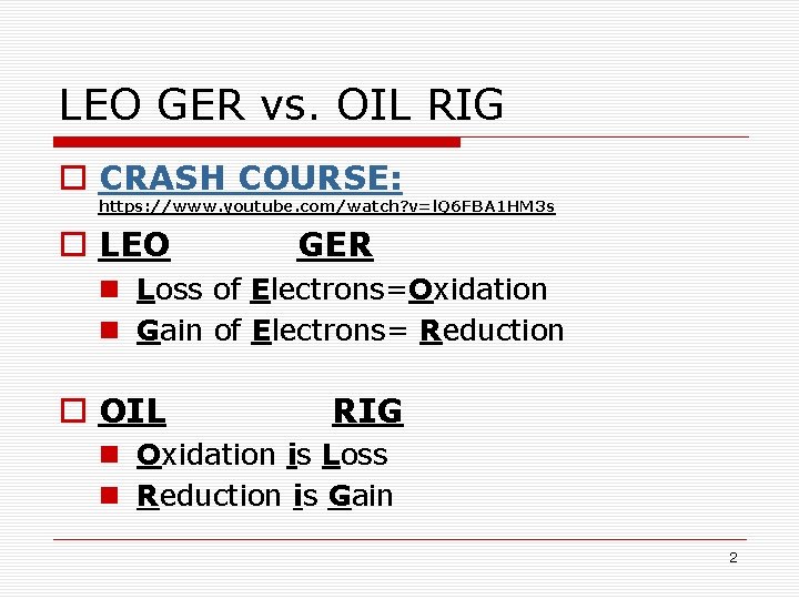 LEO GER vs. OIL RIG o CRASH COURSE: https: //www. youtube. com/watch? v=l. Q