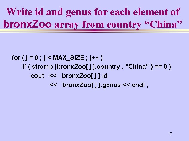 Write id and genus for each element of bronx. Zoo array from country “China”