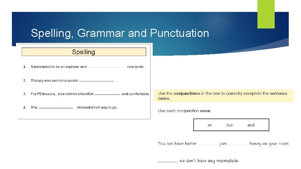 Spelling, Grammar and Punctuation 