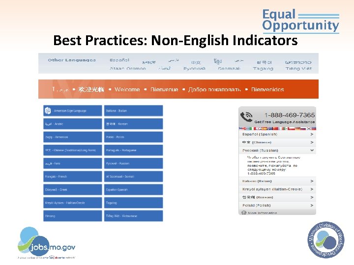 Best Practices: Non-English Indicators Best Practices: Non-English Indicators