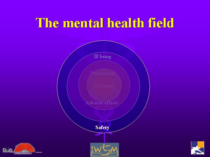 The mental health field Ill being Functionnal Diseases Adverse effects Safety 