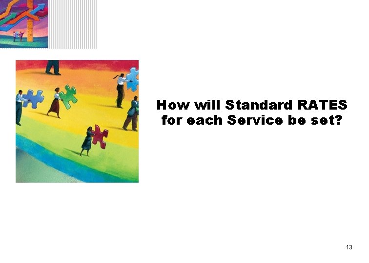 How will Standard RATES for each Service be set? 13 