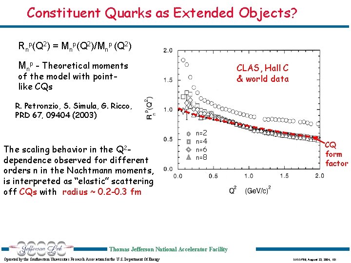 Constituent Quarks as Extended Objects? Rnp(Q 2) = Mnp(Q 2)/Mnp (Q 2) Mnp -