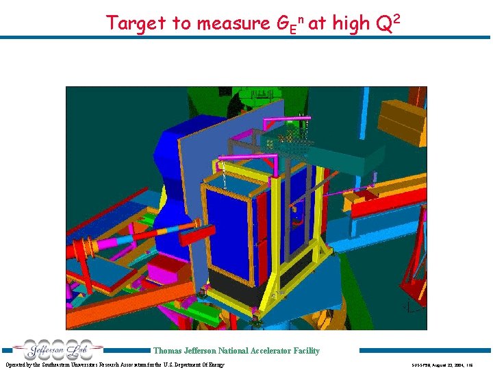 Target to measure GEn at high Q 2 Thomas Jefferson National Accelerator Facility Operated