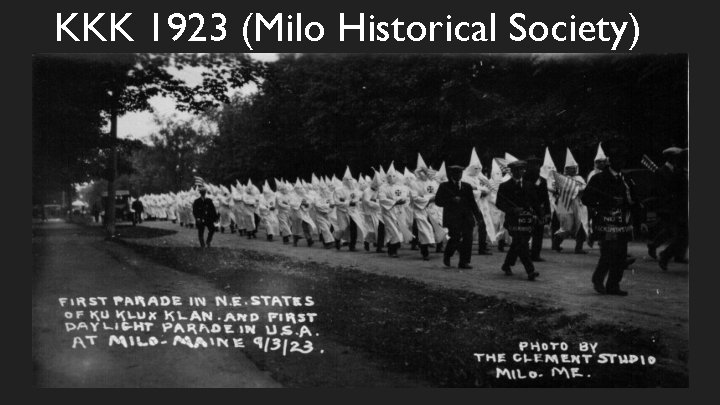 KKK 1923 (Milo Historical Society) 