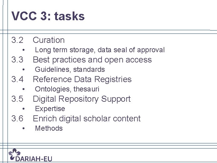 VCC 3: tasks 3. 2 • 3. 3 • 3. 4 • 3. 5