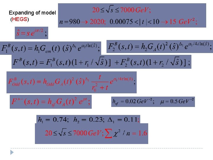 Expanding of model (HEGS) Expanding of model (HEGS)