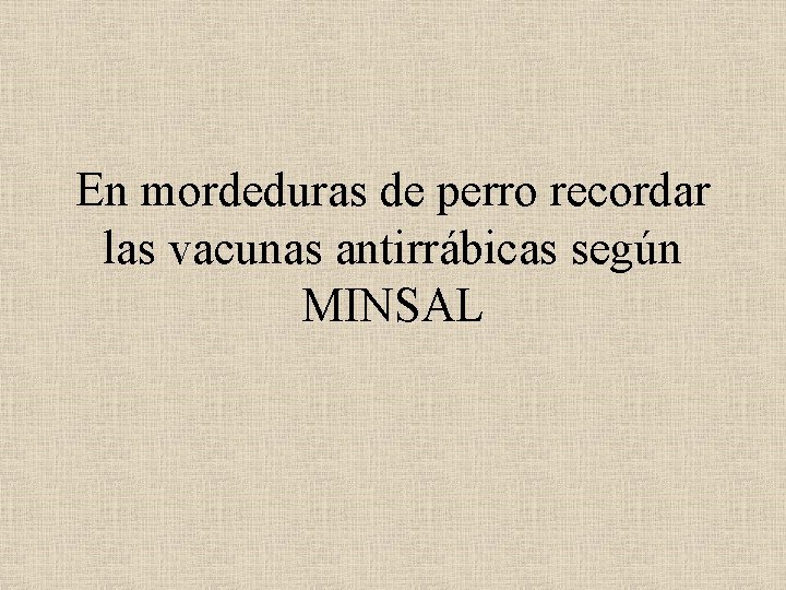 En mordeduras de perro recordar las vacunas antirrábicas según MINSAL 