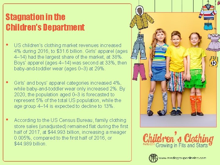 Stagnation in the Children’s Department • US children’s clothing market revenues increased 4% during