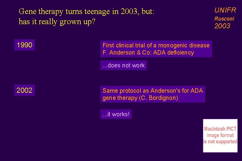 The SGTtherapy principle is teenage simple Yes, . . . Gene turns in 2003,