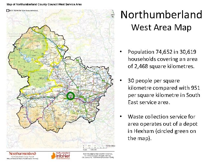 Northumberland West Area Map • Population 74, 652 in 30, 619 households covering an