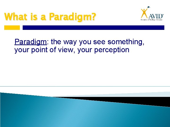 What is a Paradigm? Paradigm: the way you see something, your point of view,