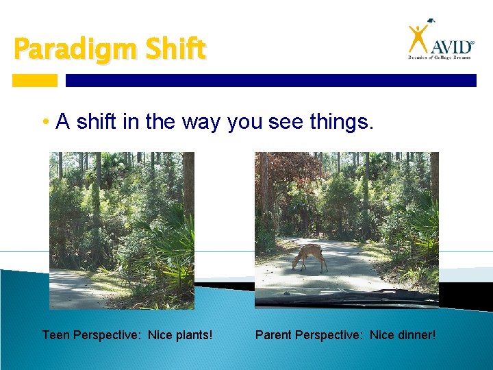 Paradigm Shift • A shift in the way you see things. Teen Perspective: Nice