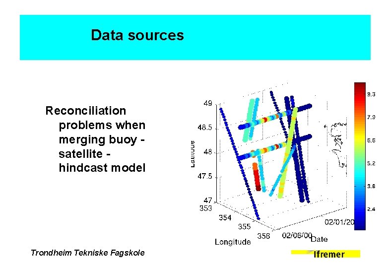 Data sources Reconciliation problems when merging buoy satellite hindcast model Trondheim Tekniske Fagskole 