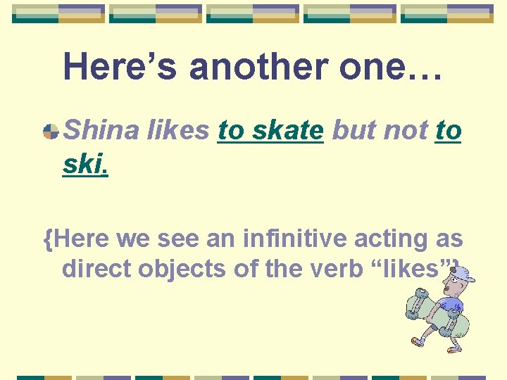 Here’s another one… Shina likes to skate but not to ski. {Here we see