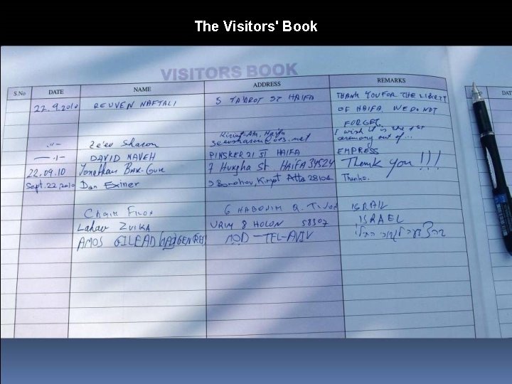 The Visitors' Book 