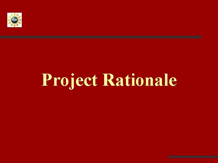 Project Rationale 