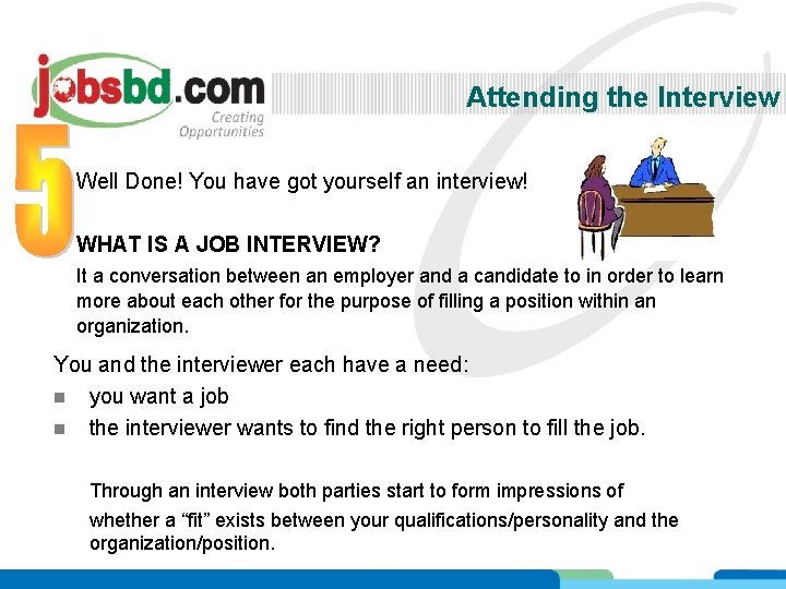 Attending the Interview Well Done! You have got yourself an interview! WHAT IS A